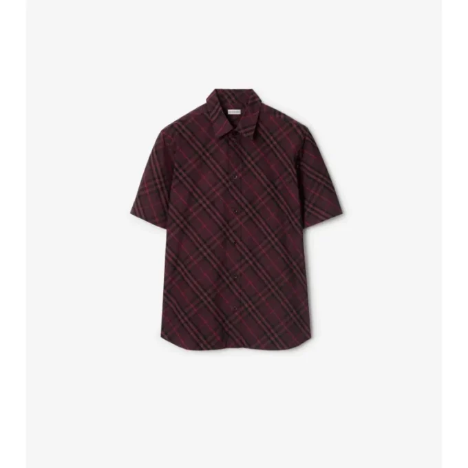 Camisa de algodón a cuadros de corte holgado
