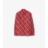 Camisa de algodón a cuadros de corte holgado