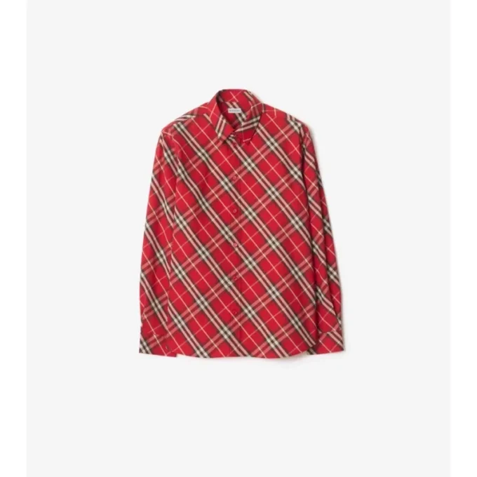 Camisa de algodón a cuadros de corte holgado
