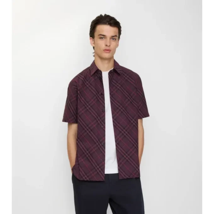 Camisa de algodón a cuadros de corte holgado