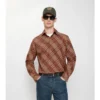 Camisa de algodón a cuadros de corte holgado