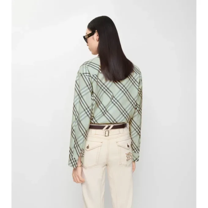 Camisa de algodón a cuadros de corte holgado