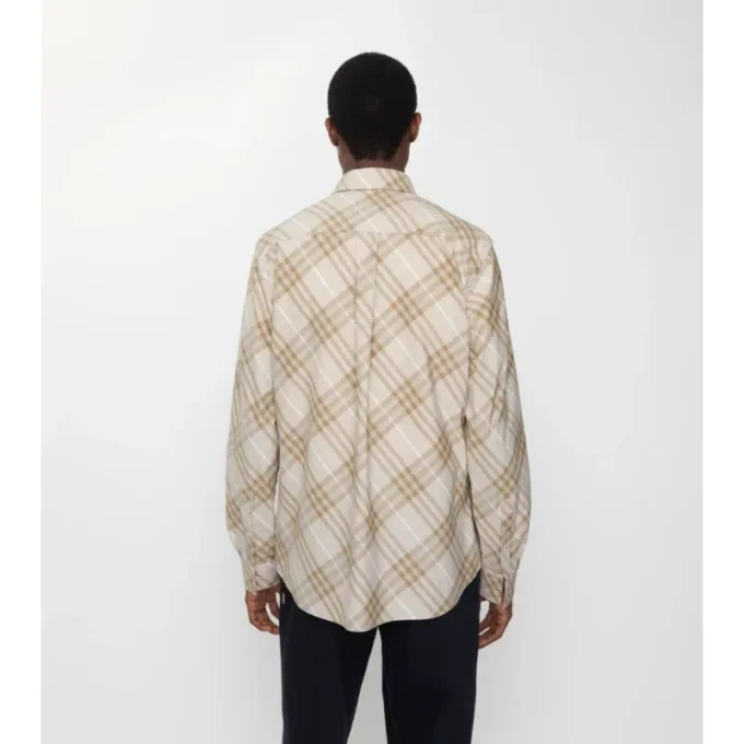 Camisa de algodón a cuadros de corte holgado