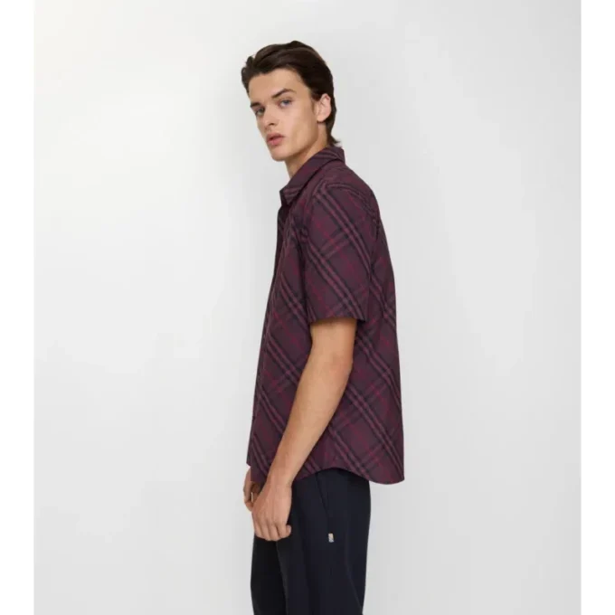 Camisa de algodón a cuadros de corte holgado