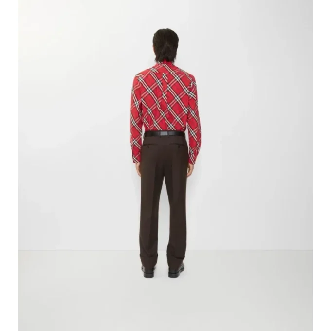 Camisa de algodón a cuadros de corte holgado
