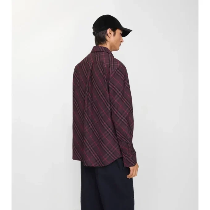 Camisa de algodón a cuadros de corte holgado