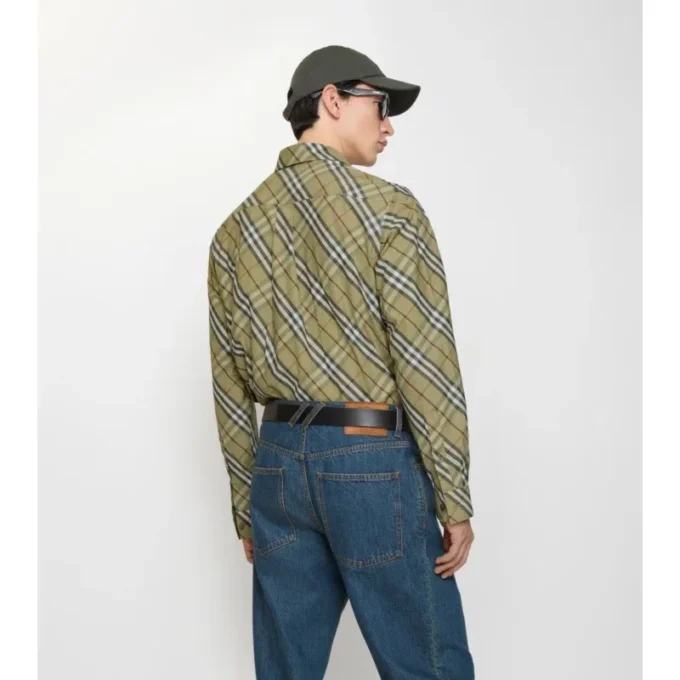 Camisa de algodón a cuadros de corte holgado