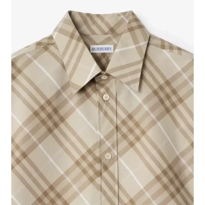 Camisa de algodón a cuadros de corte holgado