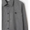 Camisa de algodón a cuadros de corte holgado