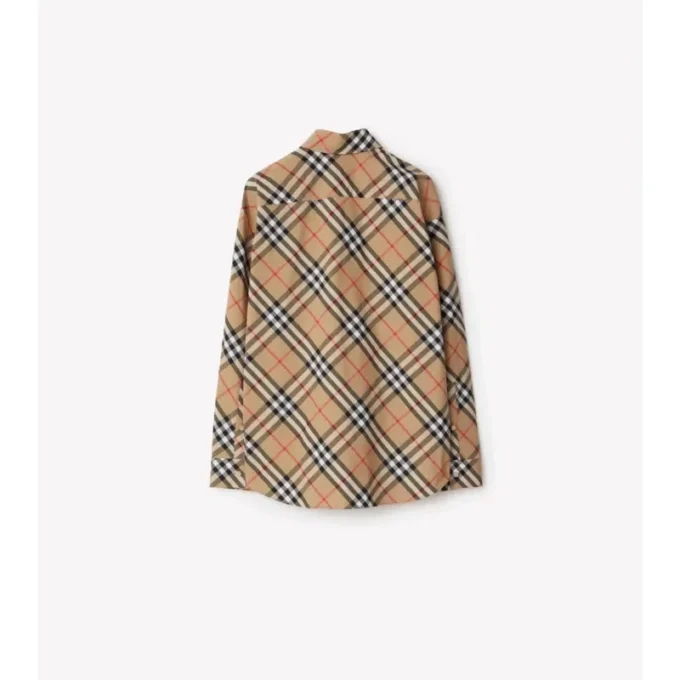 Camisa de algodón a cuadros de corte holgado