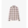 Camisa de algodón a cuadros de corte regular