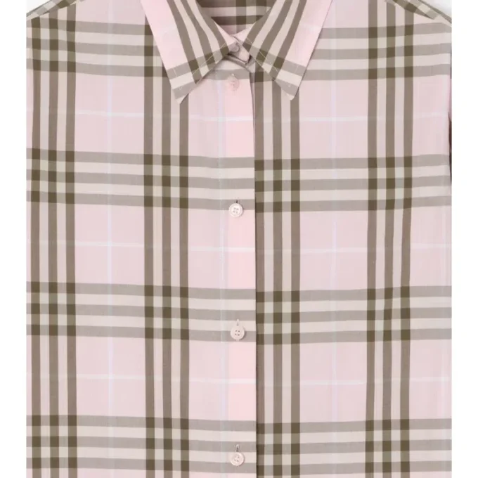 Camisa de algodón a cuadros de corte regular