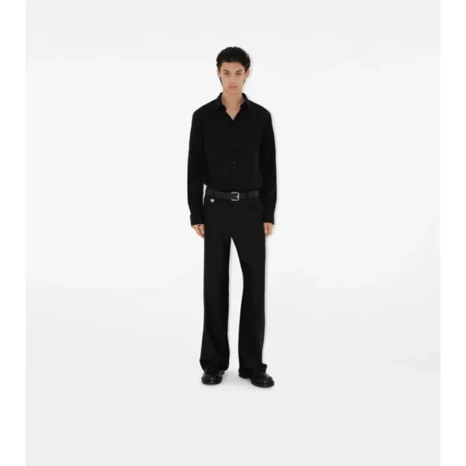 Camisa de algodón de corte entallado