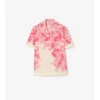 Camisa de algodón de corte holgado con estampado de caballitos de mar