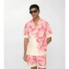 Camisa de algodón de corte holgado con estampado de caballitos de mar