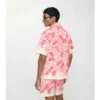 Camisa de algodón de corte holgado con estampado de caballitos de mar