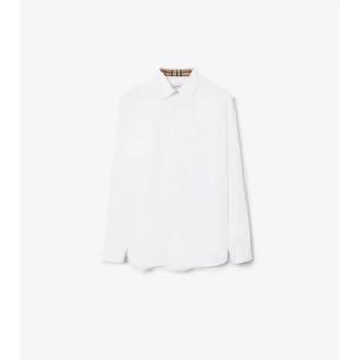 Camisa de algodón elástico de corte entallado