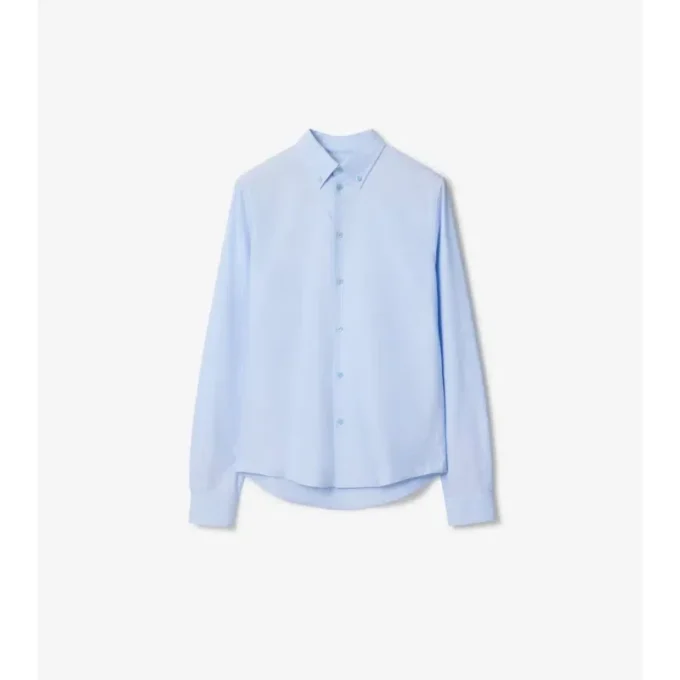 Camisa de algodón Oxford de corte entallado
