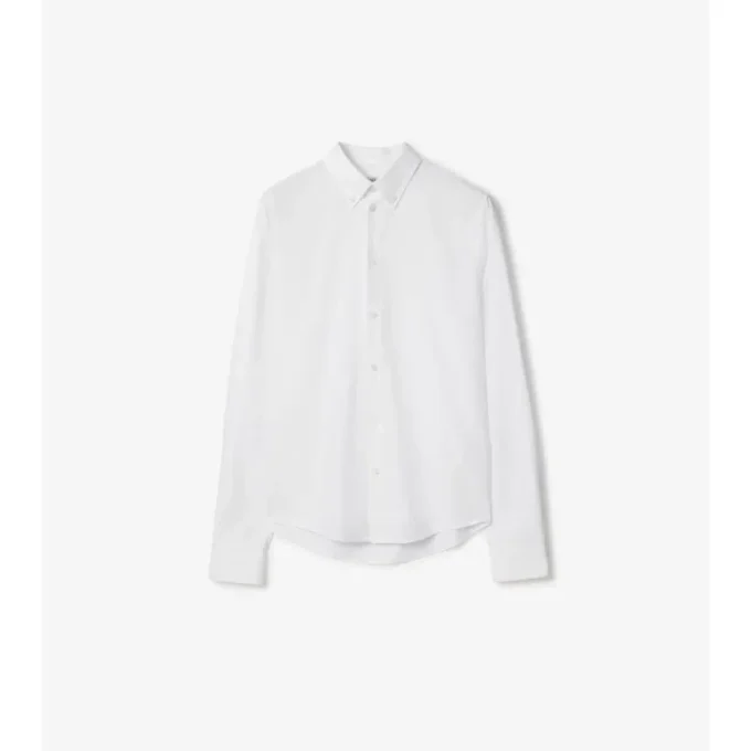 Camisa de algodón Oxford de corte entallado