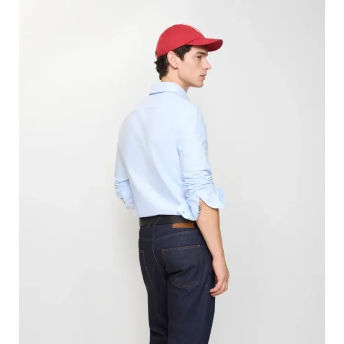 Camisa de algodón Oxford de corte entallado