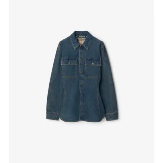 Camisa de Denim entallada y acampanada
