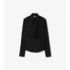 Camisa de esmoquin de algodón de corte entallado