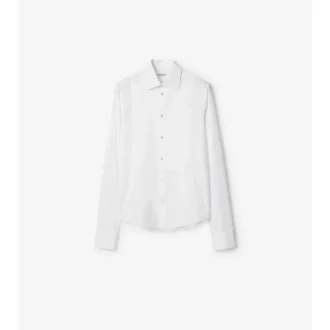 Camisa de esmoquin de algodón de corte entallado