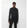 Camisa de esmoquin de algodón de corte entallado