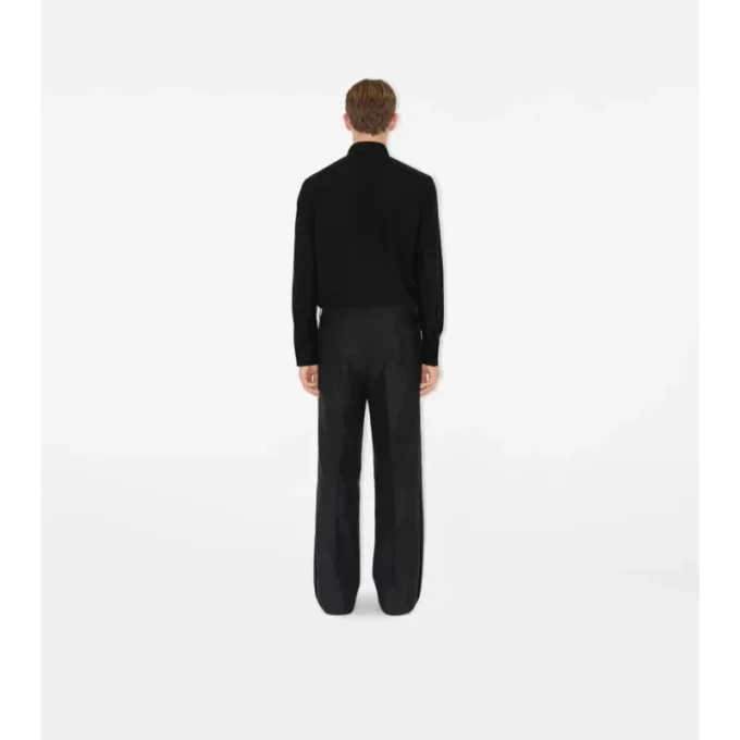 Camisa de esmoquin de algodón y seda de corte entallado