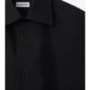 Camisa de esmoquin de algodón y seda de corte entallado