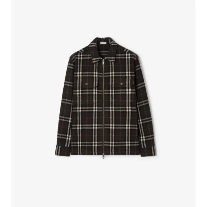 Camisa de franela de lana a cuadros