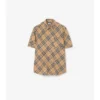 Camisa de lino a cuadros de corte holgado