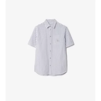 Camisa de popelín de algodón a rayas
