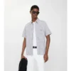 Camisa de popelín de algodón a rayas