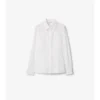 Camisa de popelín de algodón de corte entallado