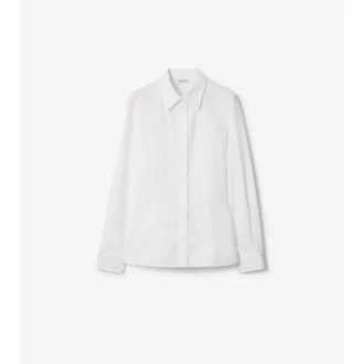 Camisa de popelín de algodón de corte entallado