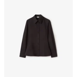 Camisa de popelín de algodón de corte entallado