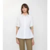 Camisa de popelín de algodón de corte entallado
