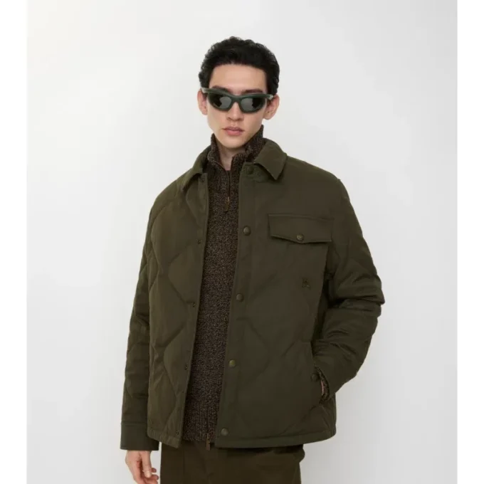 Camisa oversize acolchada de Gabardine