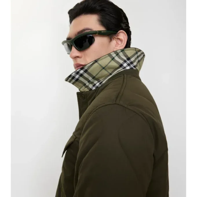Camisa oversize acolchada de Gabardine