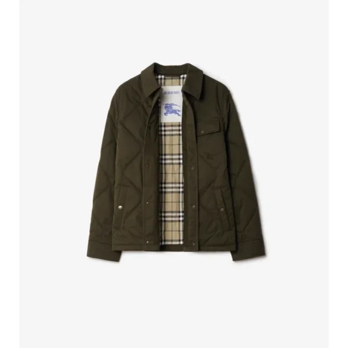 Camisa oversize acolchada de Gabardine