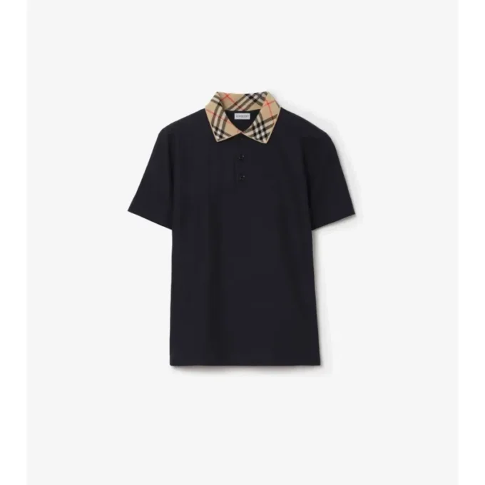 Camisas de algodón con cuello a cuadros