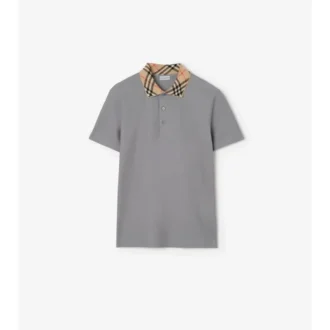 Camisas de algodón con cuello a cuadros