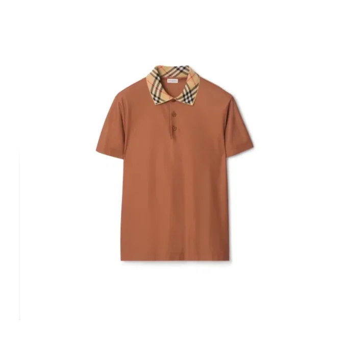 Camisas de algodón con cuello a cuadros