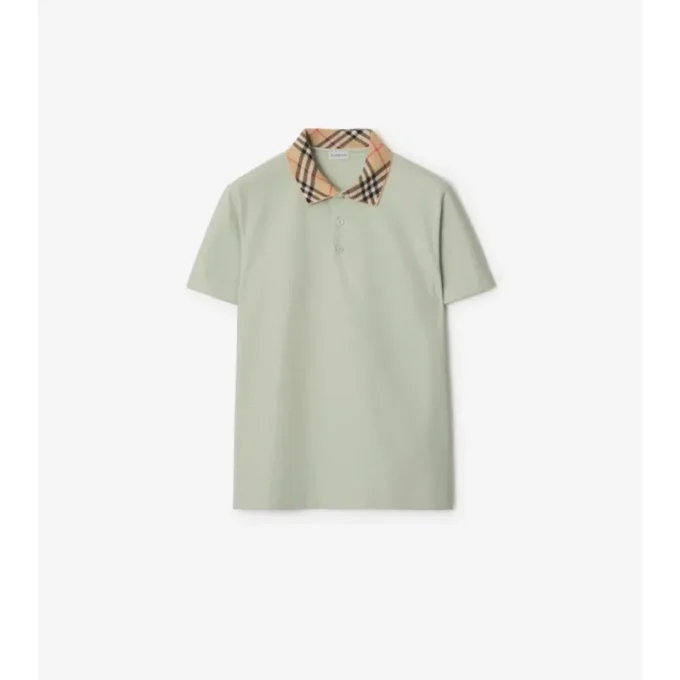 Camisas de algodón con cuello a cuadros
