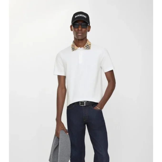 Camisas de algodón con cuello a cuadros