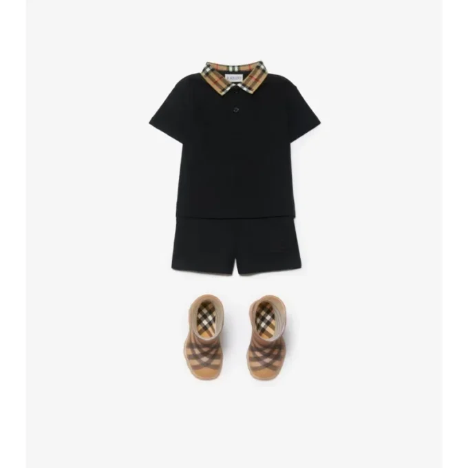 Camisas de algodón con cuello a cuadros