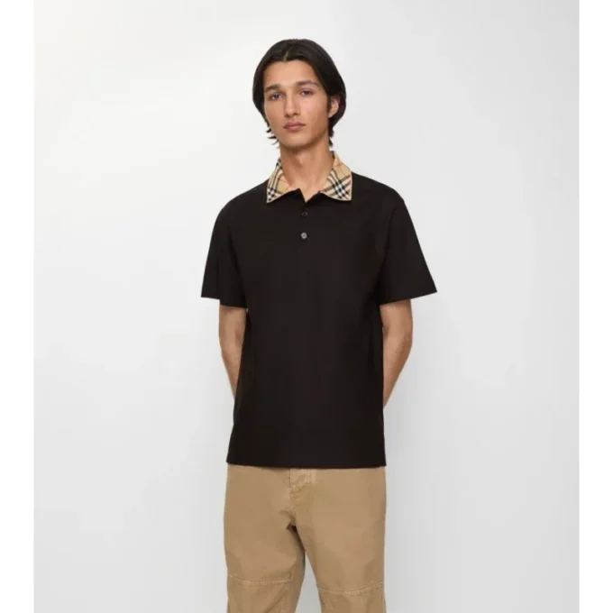Camisas de algodón con cuello a cuadros