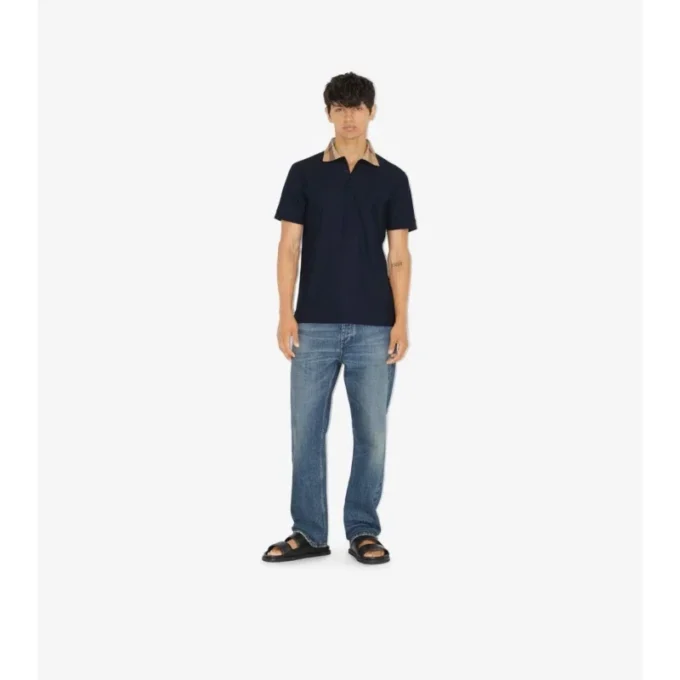 Camisas de algodón con cuello a cuadros