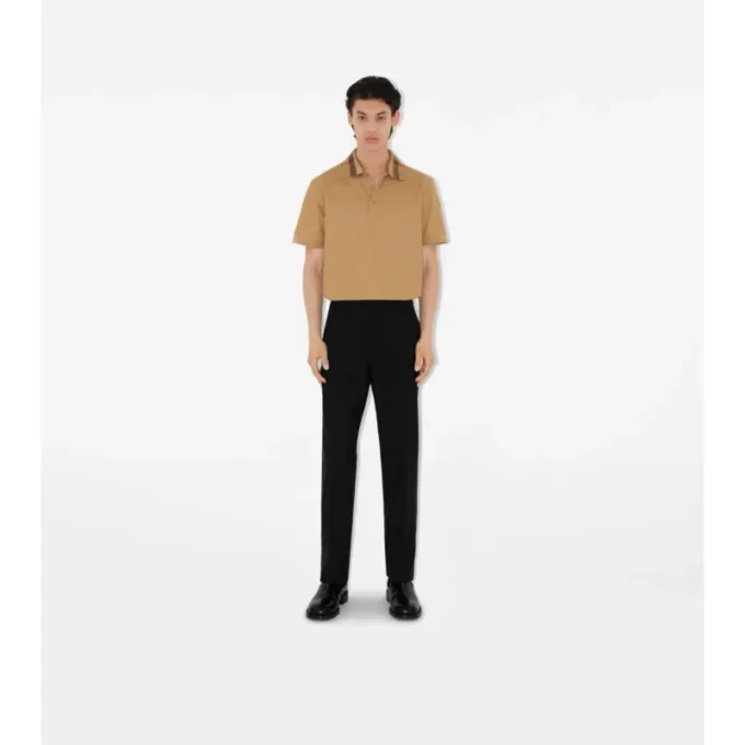 Camisas de algodón con cuello a cuadros